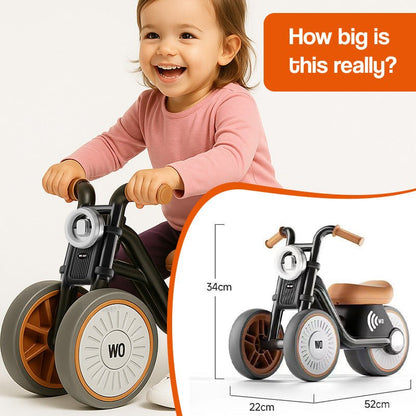 Tiny Biker | Anti-Tip Light & Sound Motorcycle for Kids with Silent EVA Wheels | Safe and Stylish Ride for Ages 1-6 7
