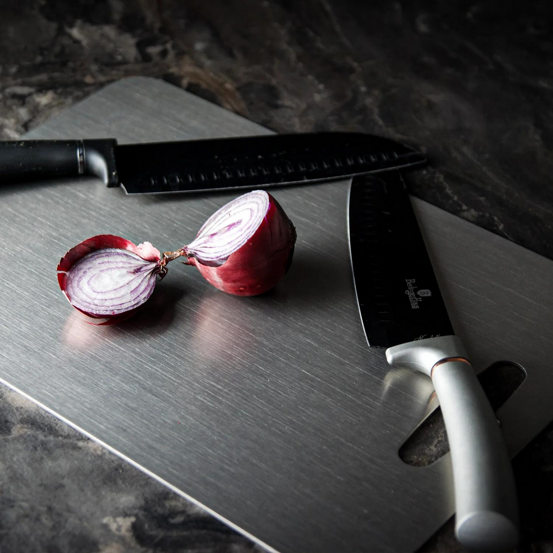 Titanium Cutting Board | Antibacterial | Knife-Friendly | Dishwasher Safe | S, M &amp; L | Silver
