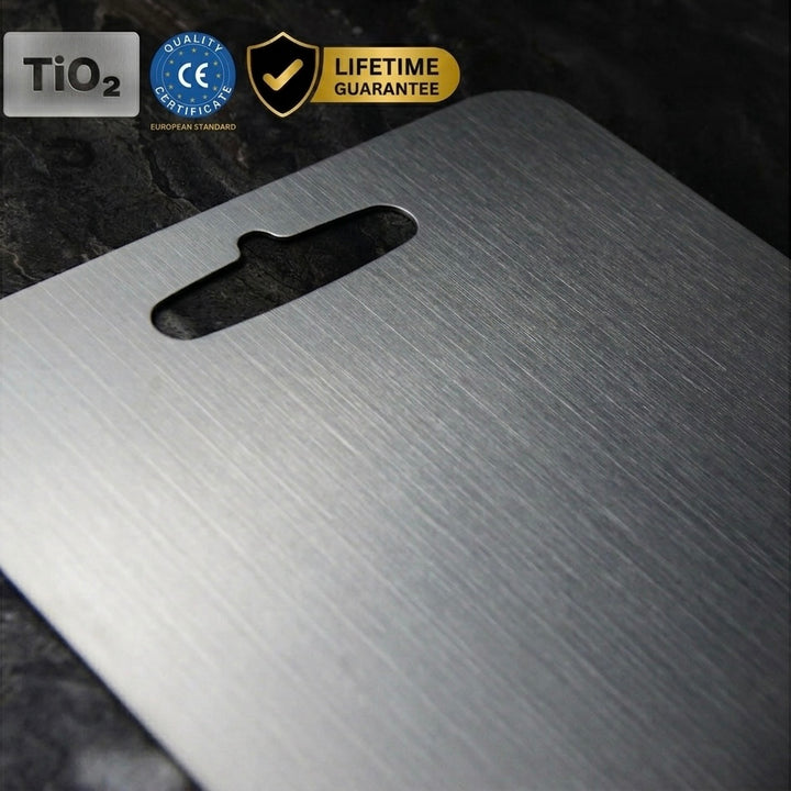 Titanium Cutting Board | Antibacterial | Knife-Friendly | Dishwasher Safe | S, M &amp; L | Silver