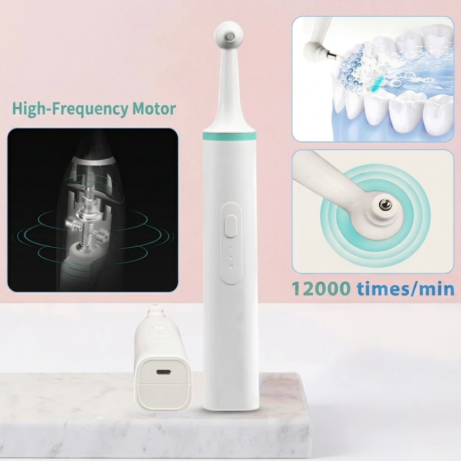 Tooth Scraper &amp; Plaque Remover | Ergonomic Grip | Tartar Removal | Compact | White