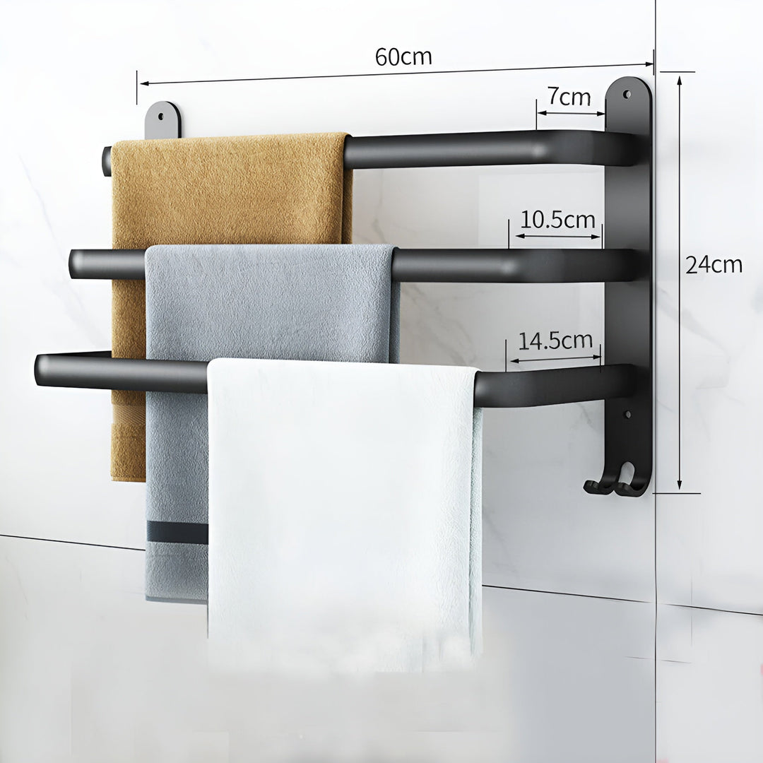 Towel Rail Wall | Double Bar With A Slim Projection