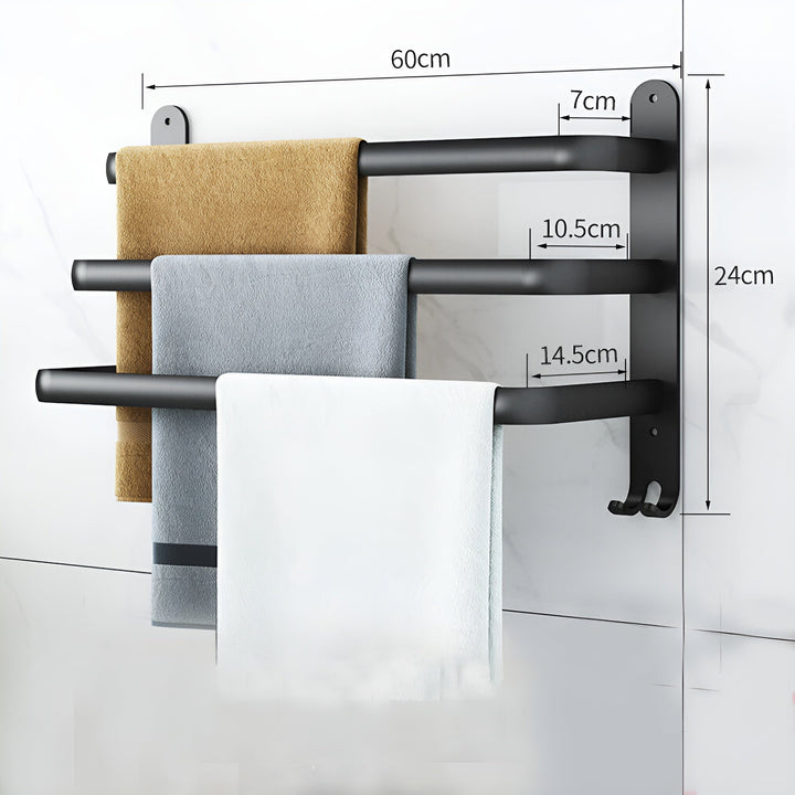 Towel Rail Wall | Double Bar With A Slim Projection