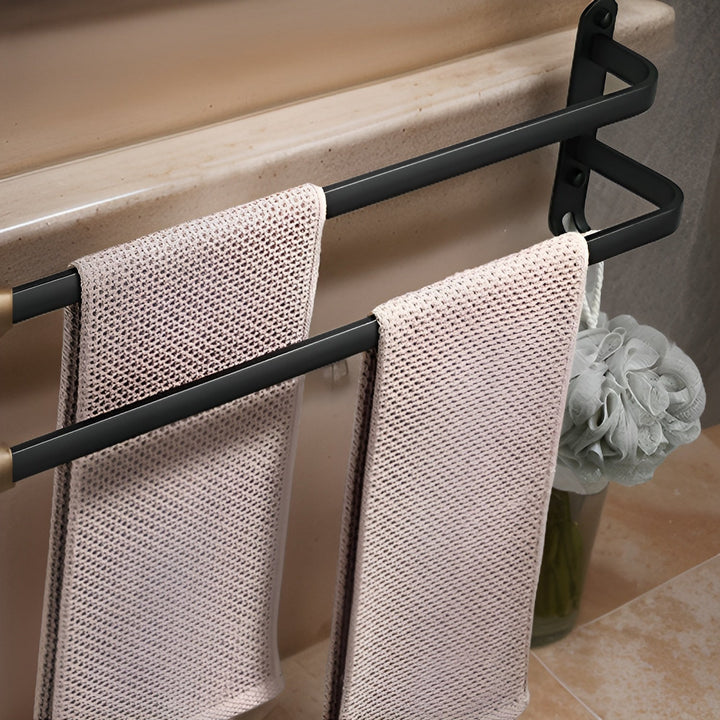 Towel Rail Wall | Double Bar With A Slim Projection