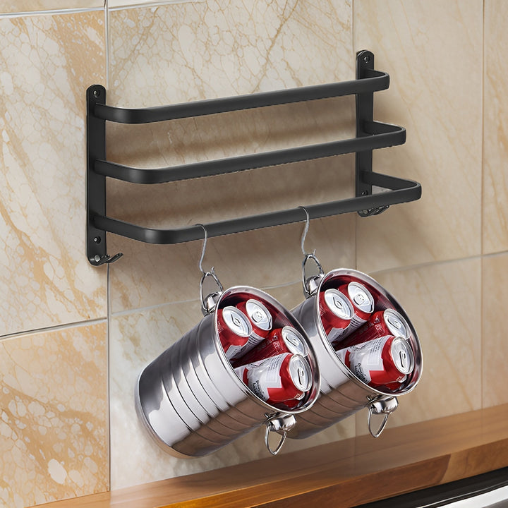 Towel Rail Wall | Double Bar With A Slim Projection