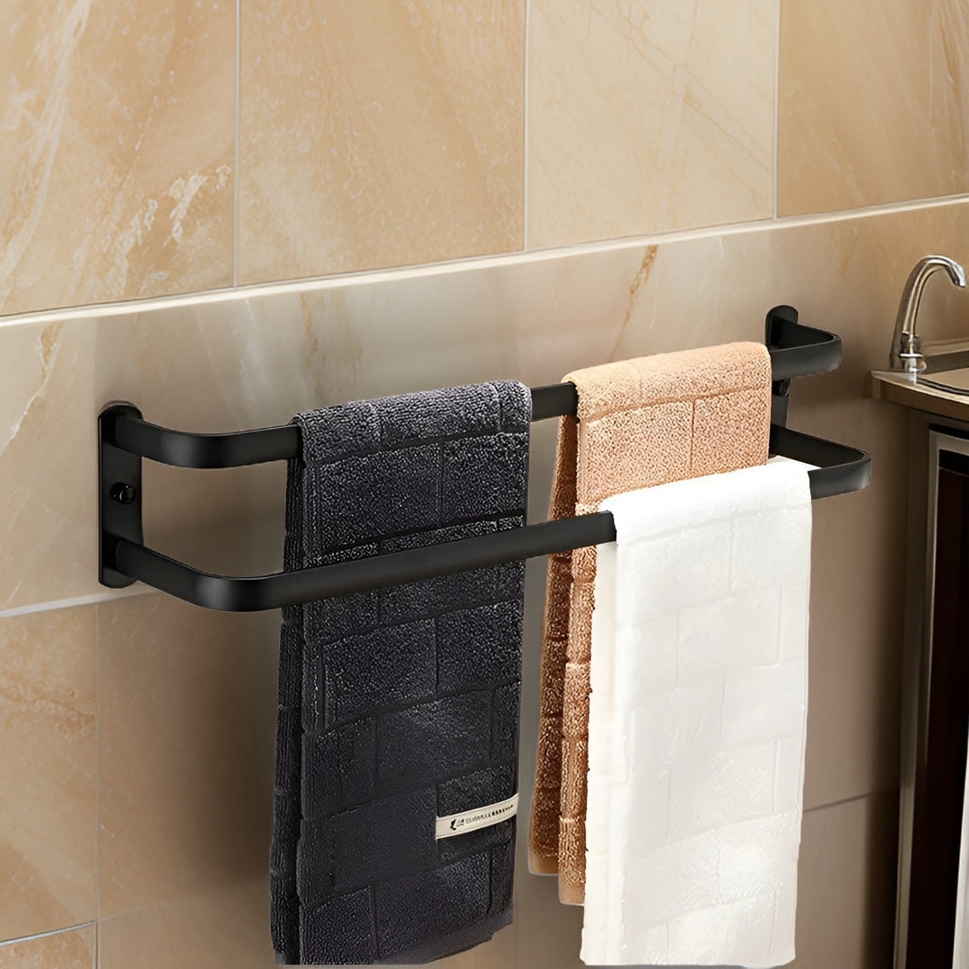 Towel Rail Wall | Double Bar With A Slim Projection