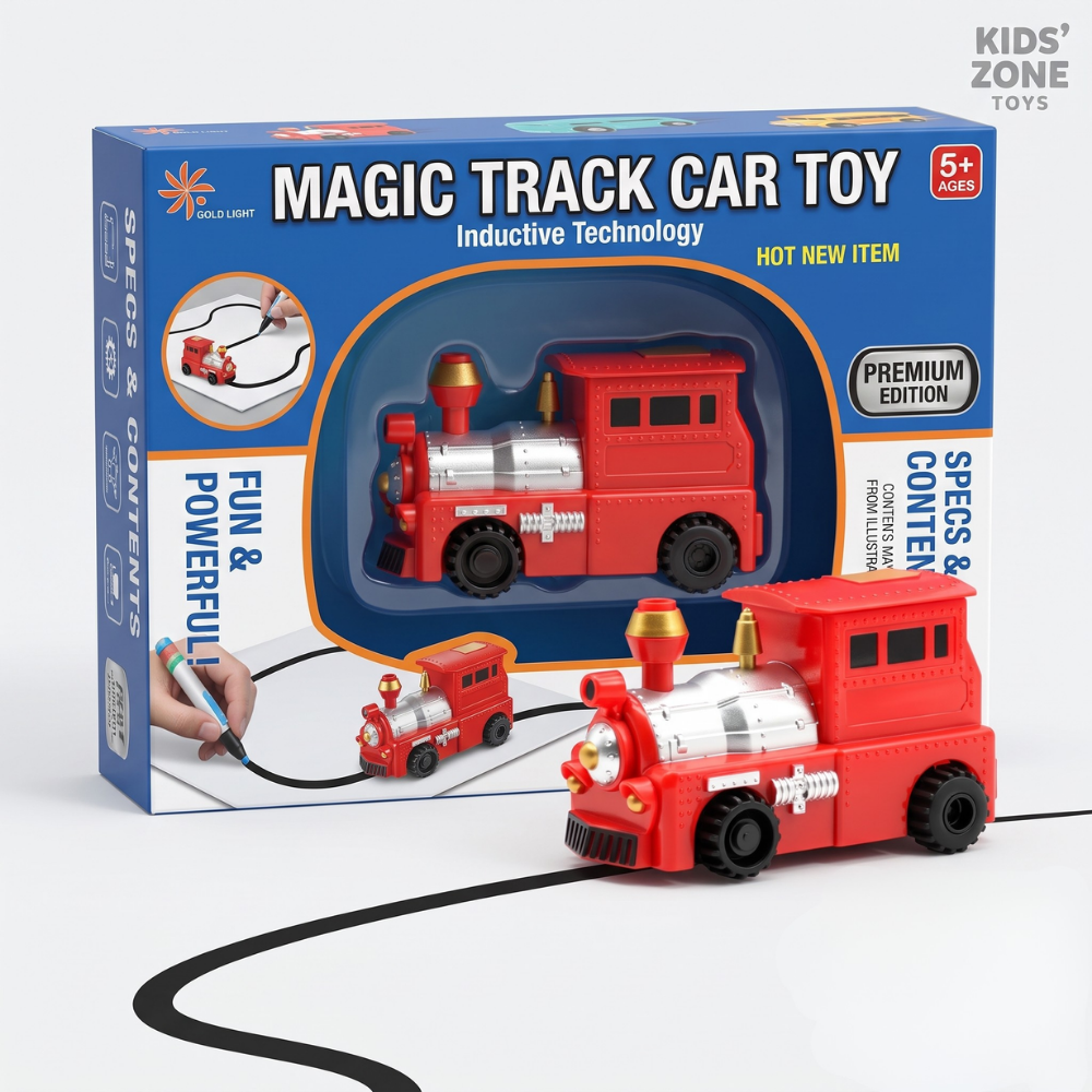 Track Car Toy | Follows Drawn Lines, No Track Pieces