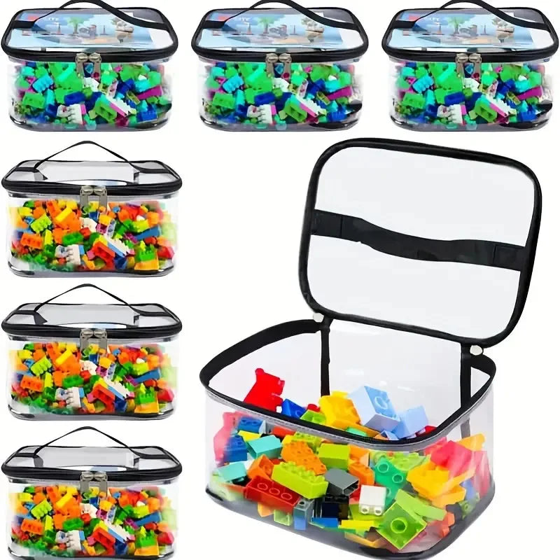 Transparent Mesh Toy Storage Bag | Large Capacity Organizer for Toys, Puzzles &amp; Building Blocks 1