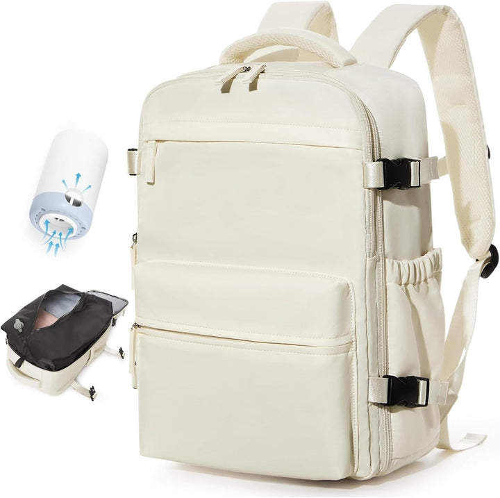 Travel Backpack | Vacuum Compression | Water-Repellent Oxford | Laptop up to 17" | USB Pump Included