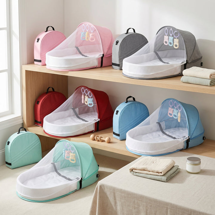Travel Mosquito Baby Bed | Breathable Mesh Canopy | Pop-Up | Foldable | Indoor &amp; Outdoor