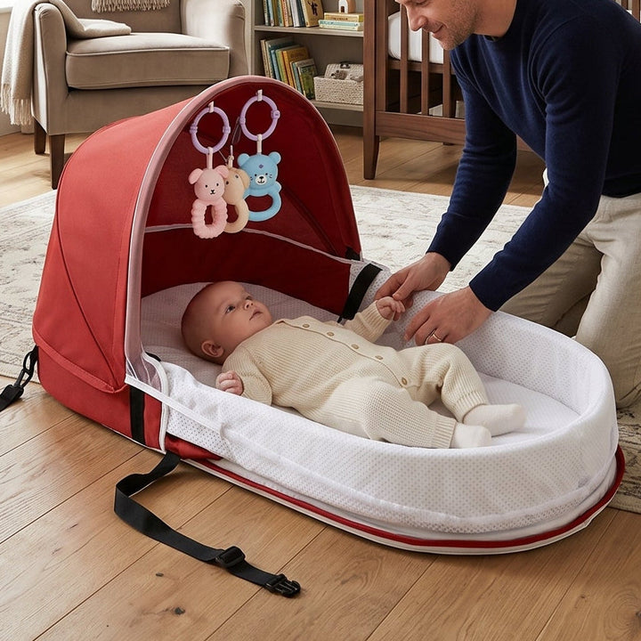 Travel Mosquito Baby Bed | Breathable Mesh Canopy | Pop-Up | Foldable | Indoor &amp; Outdoor