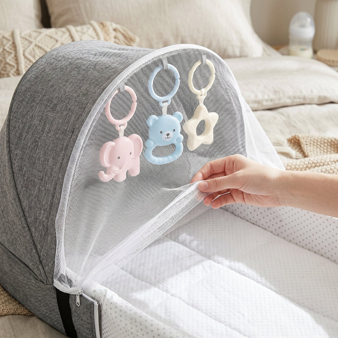 Travel Mosquito Baby Bed | Breathable Mesh Canopy | Pop-Up | Foldable | Indoor &amp; Outdoor