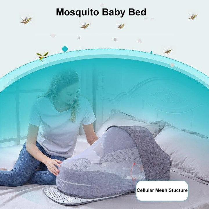 Travel Mosquito Baby Bed | Breathable Mesh Canopy | Pop-Up | Foldable | Indoor &amp; Outdoor