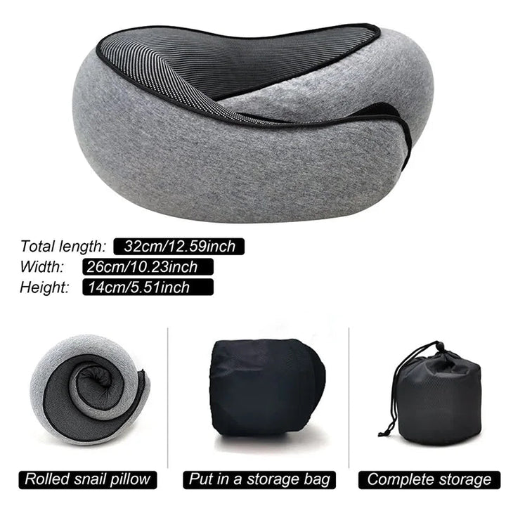 Travel Neck Pillow | Memory Foam U-Shape Chin Support Pillow