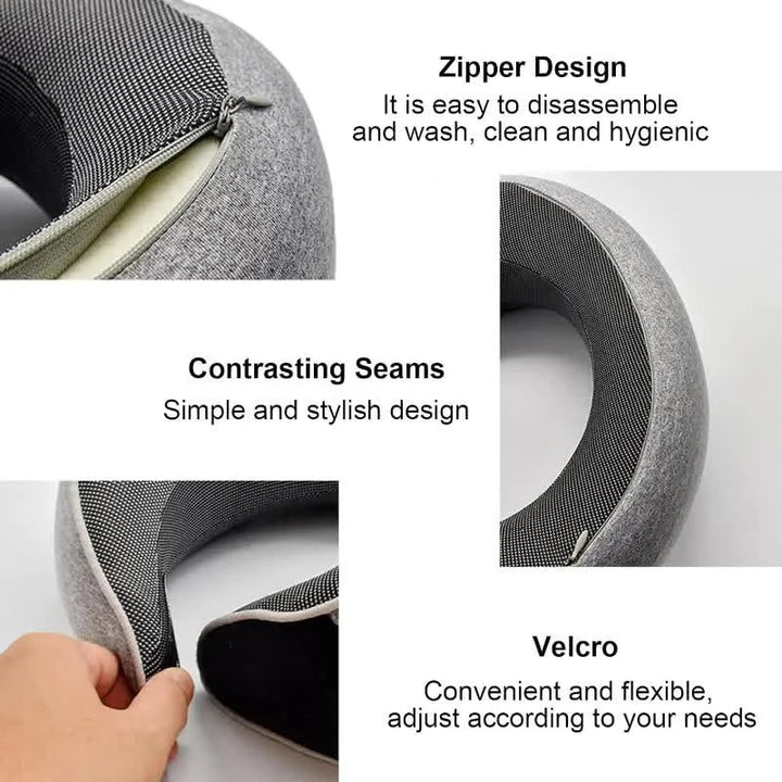 Travel Neck Pillow | Memory Foam U-Shape Chin Support Pillow