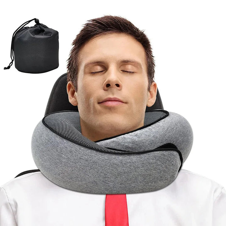 Travel Neck Pillow | Memory Foam U-Shape Chin Support Pillow