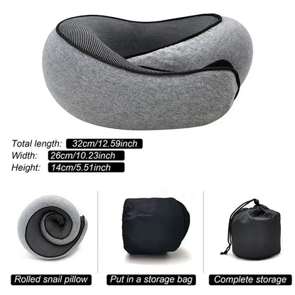 Travel neck pillow memory foam U-shape with storage bag 2