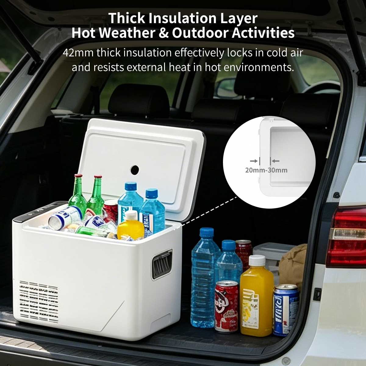 Traverseon | Portable Car Refrigerator with -18°C Deep Freezing | Compact Cooler for Road Trips and Camping 6