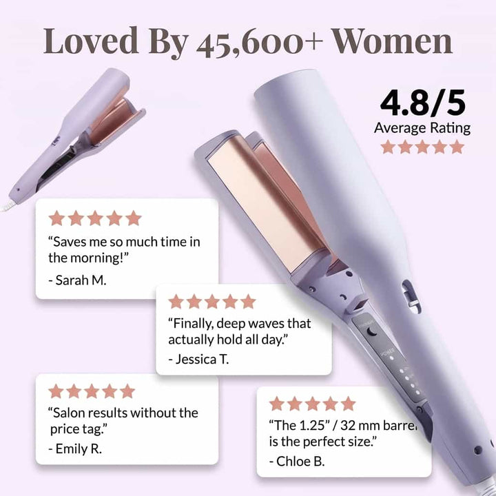 Triple Barrel Curling Iron | Wide Barrels Create Deep S-Curls | Fast, Consistent Salon-Style Waves, Every Single Time