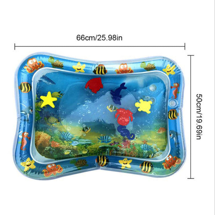 Tummy Time Toy | Inflatable Sensory Water Play Mat with Ocean Design