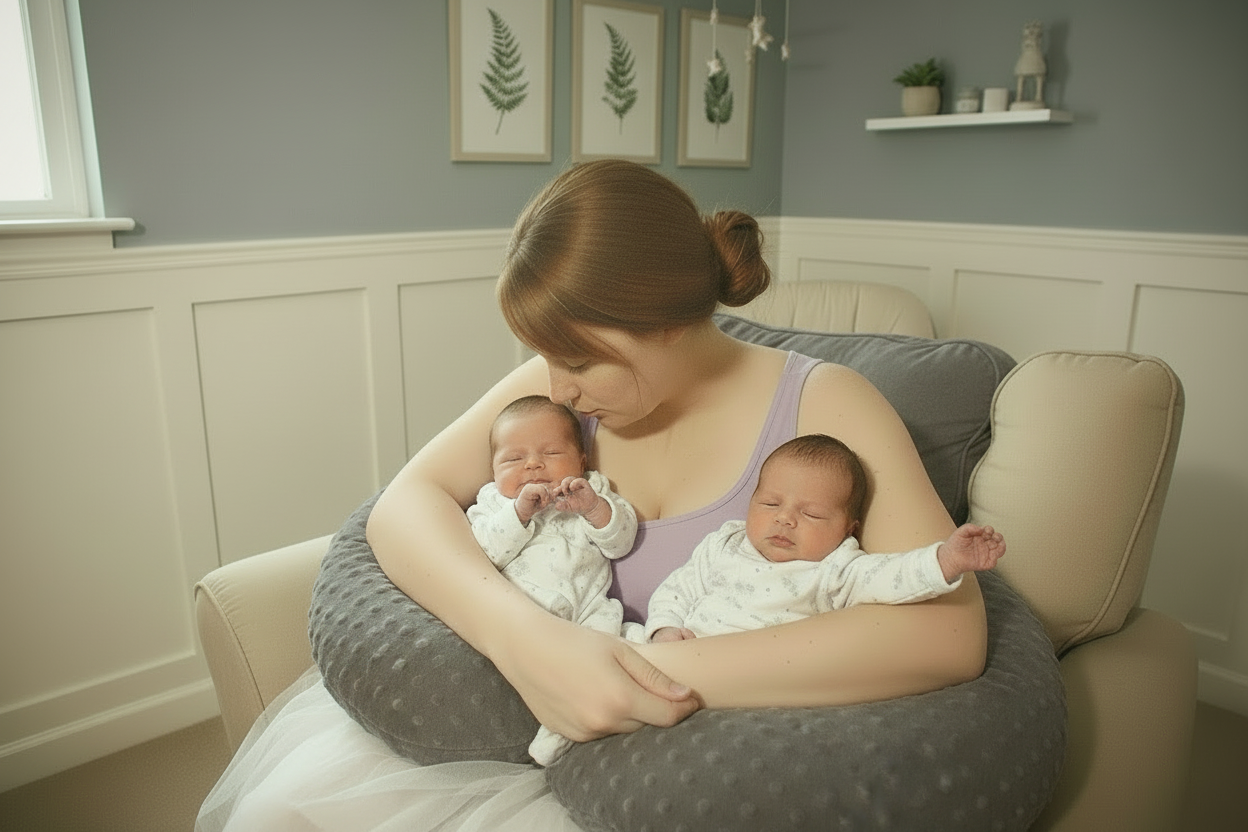 TwinHaven Luxe | Nursing Pillow for Twins with Ergonomic Design | Comfort and Support for Breastfeeding 3