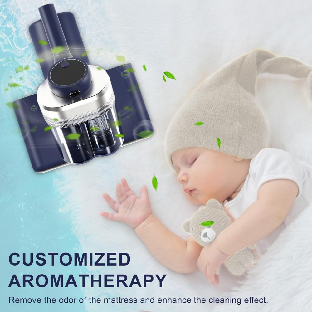 UV Mattress Vacuum Cleaner | HEPA Filter, UVC Light and Anion Technology | Dual-Chamber Dust and Hair Separation