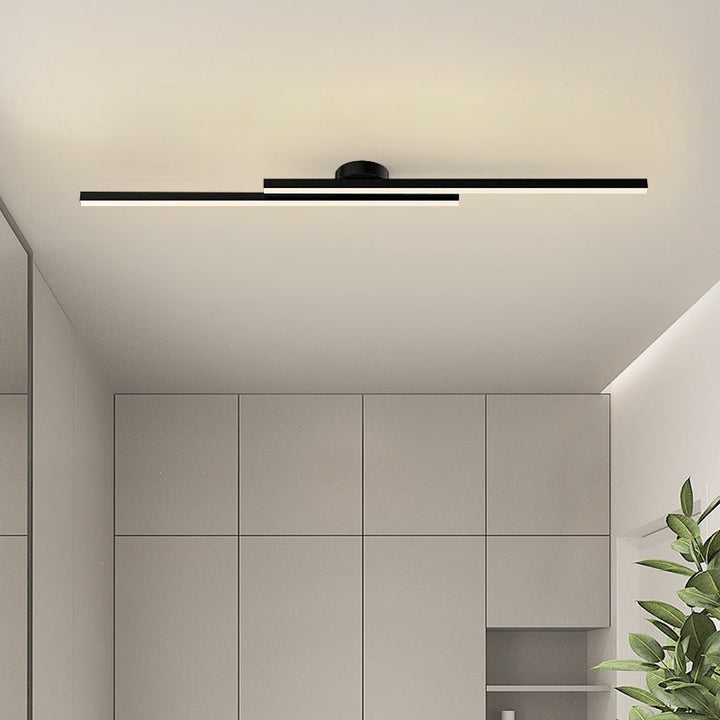 Ultra-Slim Linear LED Ceiling Light, Aluminium Ø 60-120 cm | Black, White, Gold | Dimmable, 3 Colour Temperatures