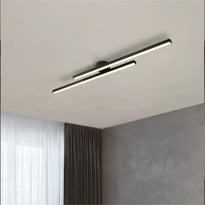 Ultra-Slim Linear LED Ceiling Light, Aluminium Ø 60-120 cm | Black, White, Gold | Dimmable, 3 Colour Temperatures