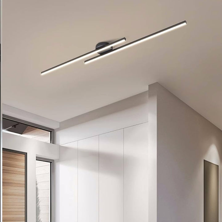 Ultra-Slim Linear LED Ceiling Light, Aluminium Ø 60-120 cm | Black, White, Gold | Dimmable, 3 Colour Temperatures