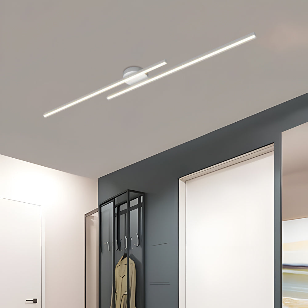 Ultra-Slim Linear LED Ceiling Light, Aluminium Ø 60-120 cm | Black, White, Gold | Dimmable, 3 Colour Temperatures