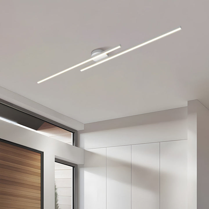 Ultra-Slim Linear LED Ceiling Light, Aluminium Ø 60-120 cm | Black, White, Gold | Dimmable, 3 Colour Temperatures