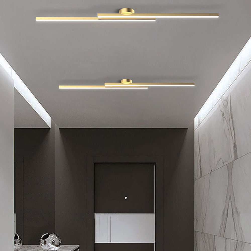 Ultra-Slim Linear LED Ceiling Light, Aluminium Ø 60-120 cm | Black, White, Gold | Dimmable, 3 Colour Temperatures