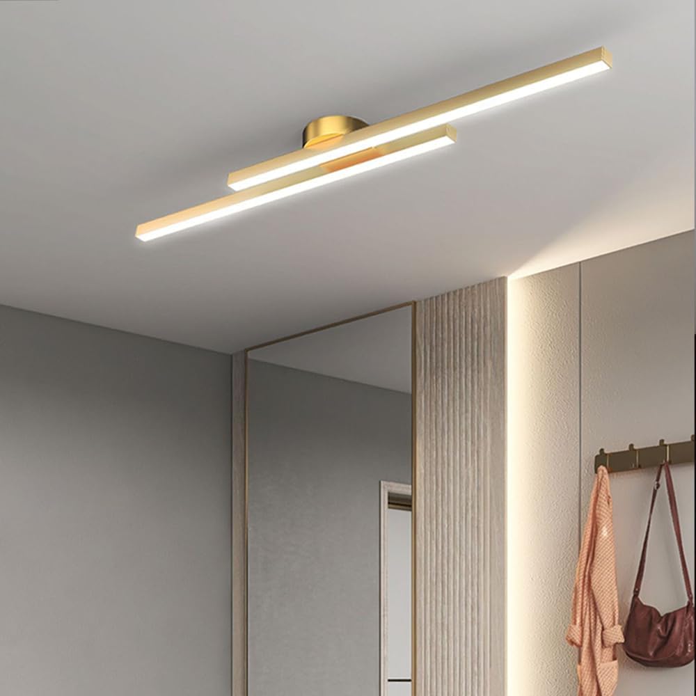 Ultra-Slim Linear LED Ceiling Light, Aluminium Ø 60-120 cm | Black, White, Gold | Dimmable, 3 Colour Temperatures