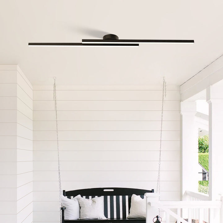 Ultra-Slim Linear LED Ceiling Light, Aluminium Ø 60-120 cm | Black, White, Gold | Dimmable, 3 Colour Temperatures