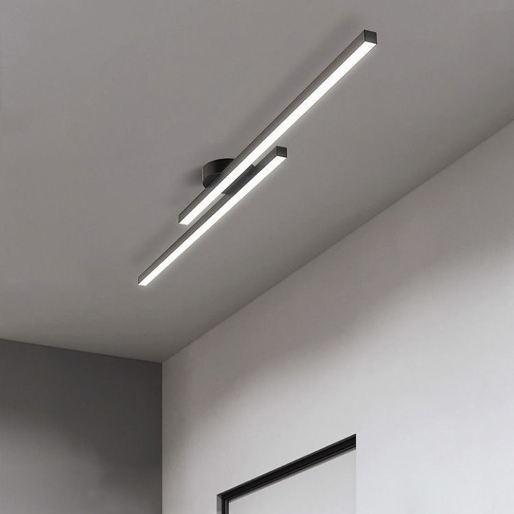Ultra-Slim Linear LED Ceiling Light, Aluminium Ø 60-120 cm | Black, White, Gold | Dimmable, 3 Colour Temperatures