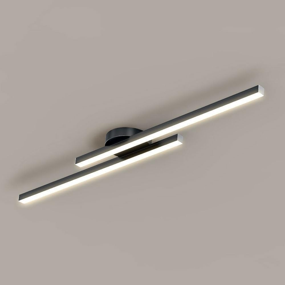 Ultra-Slim Linear LED Ceiling Light, Aluminium Ø 60-120 cm | Black, White, Gold | Dimmable, 3 Colour Temperatures