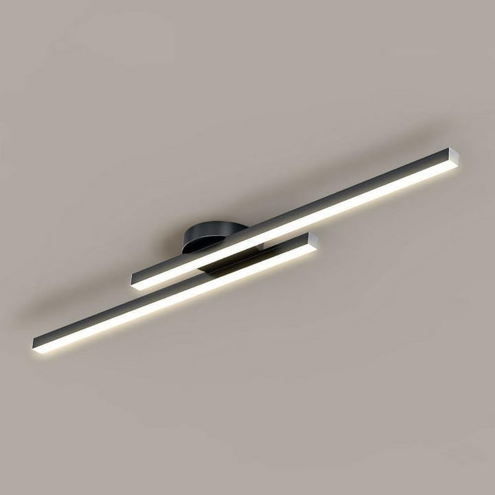 Ultra-Slim Linear LED Ceiling Light, Aluminium Ø 60-120 cm | Black, White, Gold | Dimmable, 3 Colour Temperatures