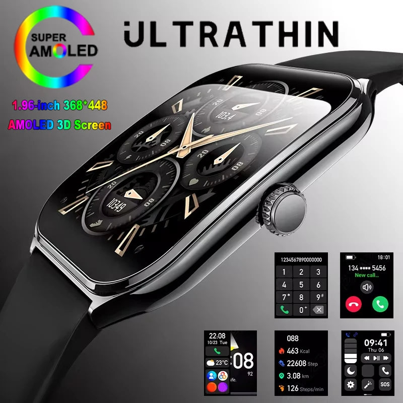 Ultra Thin Smart Watch with 1.96 HD AMOLED Display | 70+ Sports Modes for Active Lifestyle 0