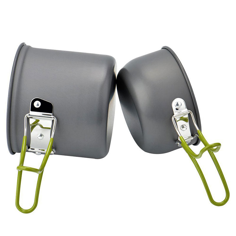 Ultralight Camping Cookware Set | Hard Anodized Aluminum | 430g | 1–2 Person | Complete Kit