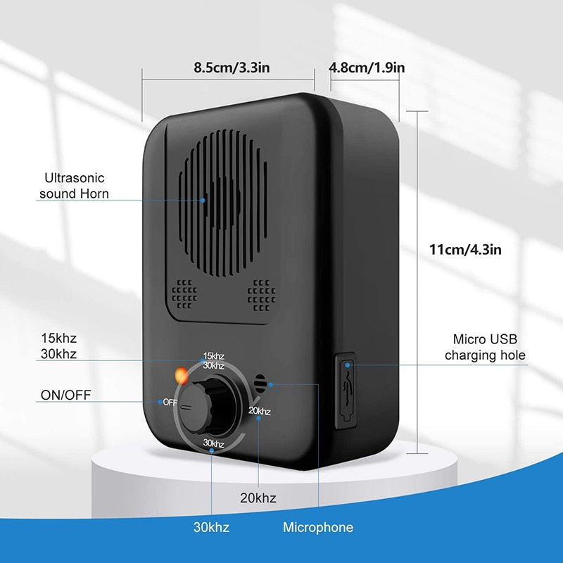 Ultrasonic Anti Bark Device | Automatic Bark Control | Outdoor & Indoor | Up to 50ft Range