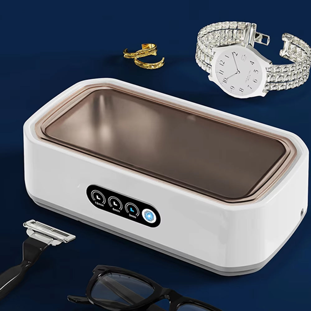 Ultrasonic Cleaner | 49KHz | 650ml Tank | 40W | Jewelry, Glasses, Watches & Dentures