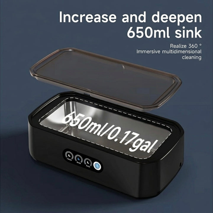 Ultrasonic Cleaner | 49KHz | 650ml Tank | 40W | Jewelry, Glasses, Watches &amp; Dentures