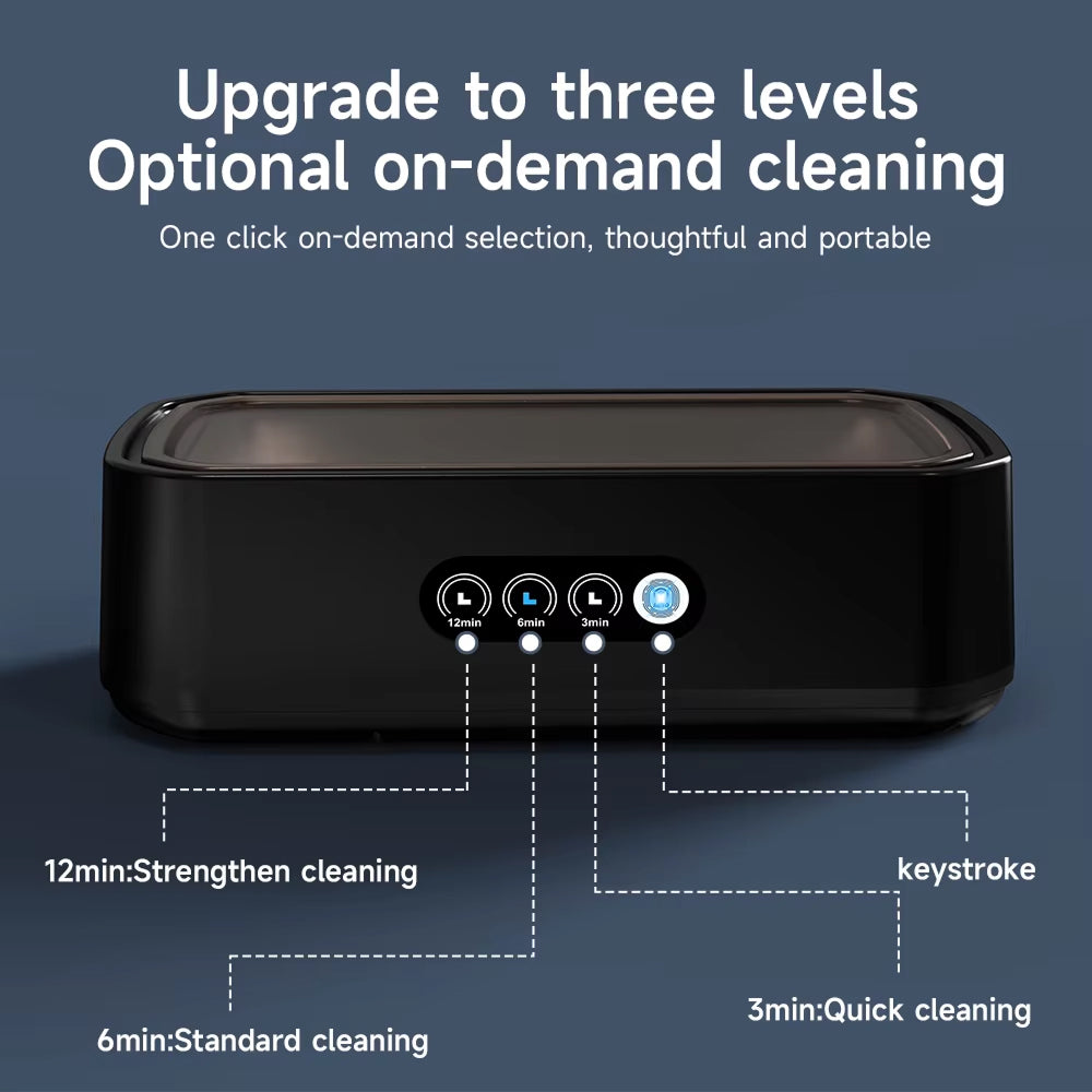 Ultrasonic Cleaner | 49KHz | 650ml Tank | 40W | Jewelry, Glasses, Watches &amp; Dentures