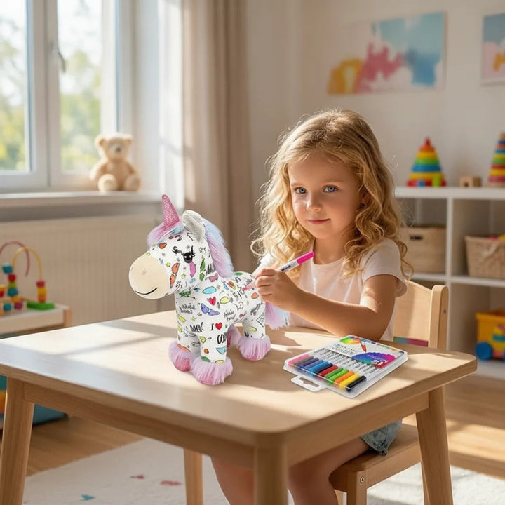 Unicorn Plush Toy for Painting | DIY Colouring Kit