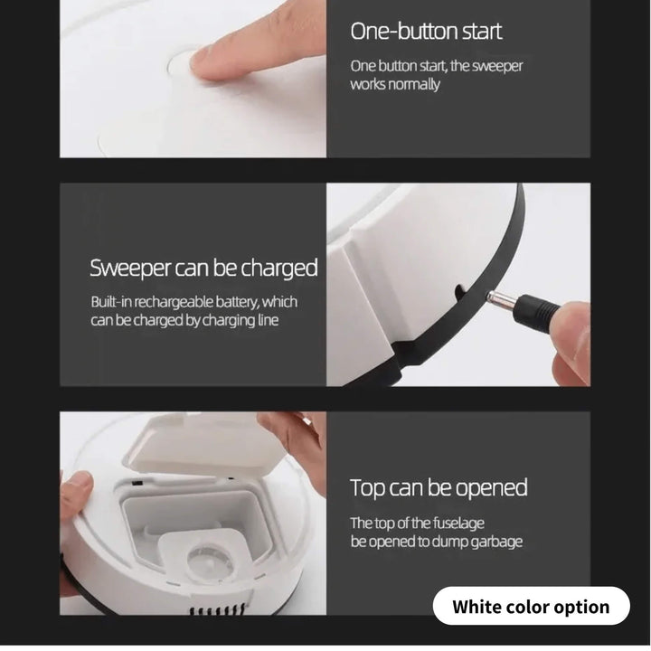 Robot Vacuum and Mop Cleaner | 3-in-1 Sweep, Vacuum, Mop | Sensor Navigation, Multi-Surface Cleaning, USB Rechargeable 9