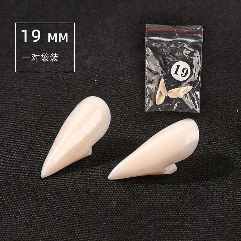 Vampire Fangs Halloween Costume Set | 5 Pairs with Solid Adhesive Included | Reusable Resin Denture Fangs for Cosplay Parties