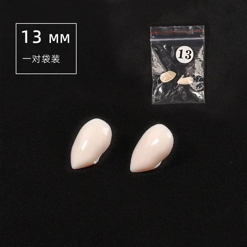 Vampire Fangs Halloween Costume Teeth | 5 Pairs Resin Set | Realistic Individual Fangs with Solid Adhesive for Cosplay