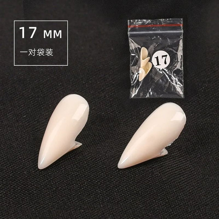 Vampire Fangs Halloween Costume Teeth | 5 Reusable Resin Pairs with Adhesive | Fits Multiple Characters &amp; Group Use