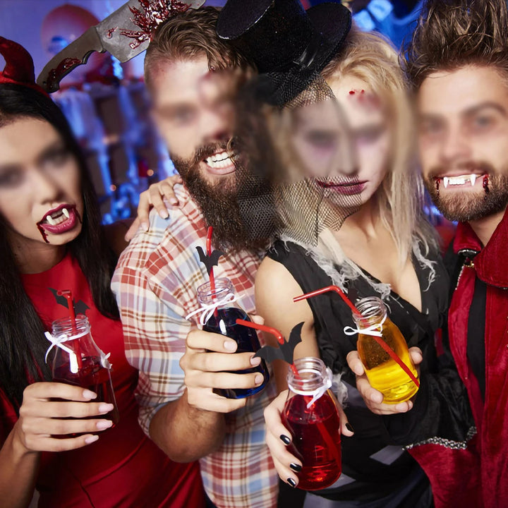Vampire Teeth Fangs Kit for Halloween | Custom-Molded Thermal Adhesive Fit | Non-Toxic Resin, Natural Tooth-Colour Finish