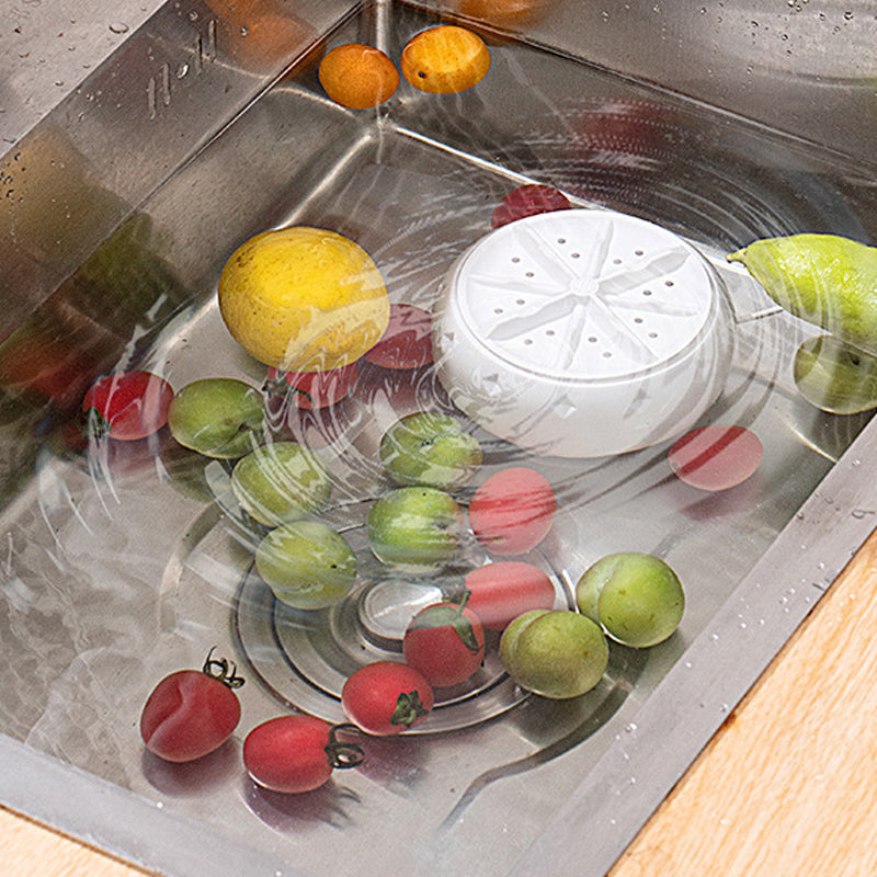 Vegetable Washer with Vortex Water Technology | USB-Powered 5V/2A | Waterproof Compact 10 x 7 cm, Fits Any Kitchen Drawer