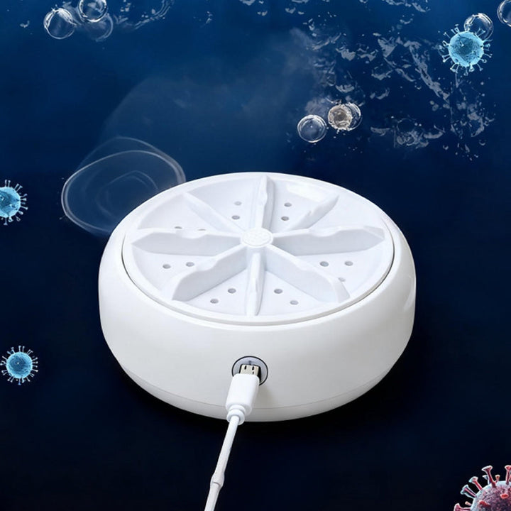 Vegetable Washer with Vortex Water Technology | USB-Powered 5V/2A | Waterproof Compact 10 x 7 cm, Fits Any Kitchen Drawer